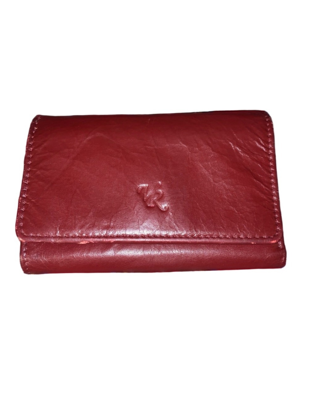 Women's VR burgundy Red Leather Wallet One Size
